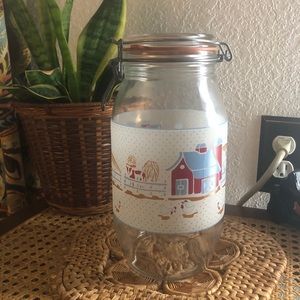ARC Niveau de Remplissage French 2L Country Farm Latching Glass Canister